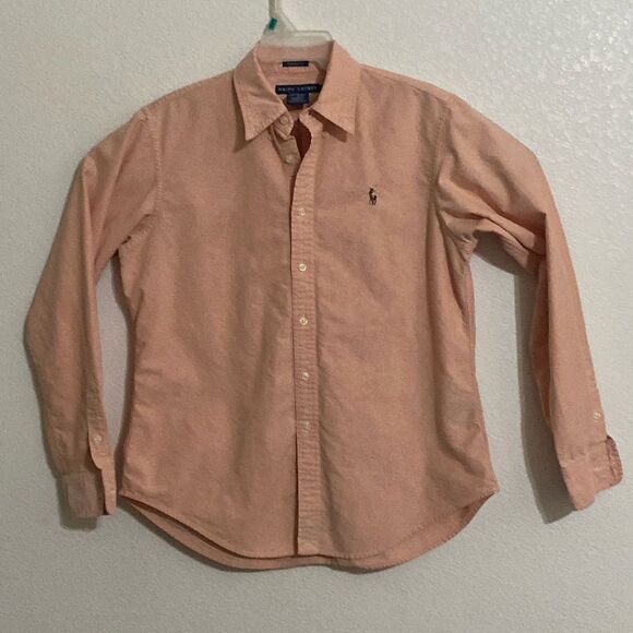 RALPH LAUREN Button Down Shirt Girl’s Size 14 or Women’s M/L - Picture 1 of 9